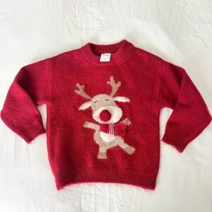 Zara toddler reindeer rudolph soft sweater 2-3Y